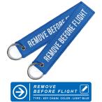 REMOVE BEFORE FLIGHT キーチェーン キーホルダー タグ (1個) カラー ライト ブルー LIGHT BLUE フライトタグ 航空グッズ goods アイテム ITEM