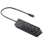 エレコム　USBハブ　U3HC-S040BK [ブラック]