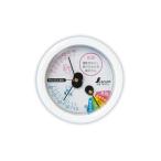 温度計 温湿度計 熱中症注意 丸型 F-3S ホワイト 6.5cm 70515 シンワ測定 温度湿度計 室温計 湿度計 熱中症計 湿度温度計 室内温度計 温度計 アナログ M6