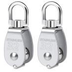 PLEAVIT подъёмный блок маленький размер Mini шкив SUS304 нержавеющая сталь трос climbing груз перевозка вертлюг тип (M32 2 шт )