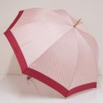 ショッピングゲラルディーニ 傘 GHERARDINI ゲラルディーニ USED美品 モノグラム ピンク 日本製 レザー手元 グラス骨 軽量 60cm S1893