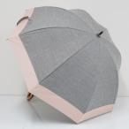 日傘 芦屋ロサブラン 完全遮光日傘 USED超美品 ショート コンビ ダンガリーグレー ピンク UV 遮光 遮熱 50cm S2483