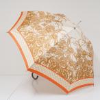 耐風傘 GHERARDINI ゲラルディーニ USED美品 ローズ ベージュ オレンジ 日本製 木製手元 グラス骨 軽量 60cm S2655