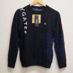 [ новый товар ]PEARLY GATES Pearly Gates небо .×DIAPLEX вырез лодочкой вязаный тянуть большой размер 0 темно-синий X7983