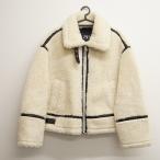 ZARA ザラ ZWコレクション ボアムートンジャケット USED美品 レディース ムートン調 ホワイト XSサイズ X8298