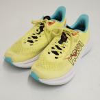 HOKA ONE ONE ho kao Neo neMACH 6 Mach 6 бег обувь USED товар мужской 1147790 лимон желтый × голубой 27cm X8322