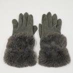 перчатки LANVIN Lanvin USED товар искусственный мех перчатка бренд женский серый очарование имеется X8404