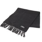 ショッピングサボイ SAVOY サボイ マフラー USED美品 ブラック シンプル カシミヤ100% 英国製　防寒 X8627