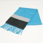  Aurora muffler кашемир 100% USED товар оттенок голубого женский защищающий от холода X8701