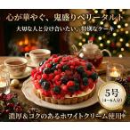 タルト クリスマスケーキ フルーツ 5号 4人 5人  6人 パーティ 鬼盛り 濃厚  ストリベリー ラズベリー ブルーベリー クランベリー