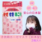 【日本製】キッズマスク 子供用 マスク  ガーゼ 綿 給食 送料無料　風邪 咳 ほこり 2枚入り 学童用 マスク
