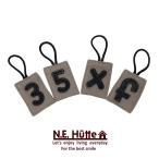エヌ.イー.ヒュッテ N.E.Hutte フェアウェイウッド用 番号タグ T4(3/5/X/f)4個セット グレーブラック