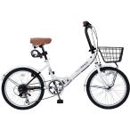 My Pallas マイパラス M-204 MERRY-W 20インチ 6段変速 オートライト 折畳自転車 ホワイト