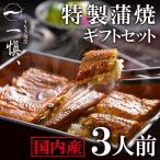 うなぎ 国産 蒲焼 3人前 敬老の日 80代 70代 60代 50代 誕生日プレゼント 鰻 ウナギ かば焼き 3尾 うなぎ割烹 一愼 残暑見舞い 爆買
