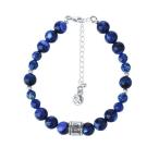 天然石/ストーンブレスレット/マザーオブパール／ブルータイガーアイ狼ウルフ...