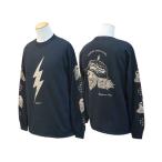 ショッピングスカル 【SKULL FLIGHT/スカルフライト】2023AW「Crew Neck Long Sleeve Tee”Helmet Skull”/クルーネックロングスリーブTee”ヘルメットスカル”」(ウルフパック)