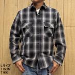 ショッピングSHIRTS BIG MIKE ビッグマイク ヘビーフランネルシャツ ブラック×オフホワイト HEAVY FLANNEL SHIRTS ブロックチェックシャツ