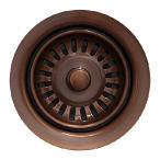 3 1/2" Waste Disposer Trim with Matching Basket Strainer - Antique Copper