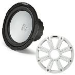 KICKER 45KMF104 10 дюймовый атмосферостойкий сабвуфер свободный a Application для 4 ом 45KMG10W 10 дюймовый LED решётка ( белый )