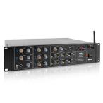 Pyle 8-Channel Wireless Bluetooth Power Amplifier - 4000W Rack Mount Multi Zone Sound Mixer Audio Home Stereo Receiver Box System w/ RCA, USB, AUX - F