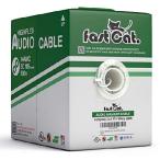 fast Cat. Audio Cable/Speaker Wire - PVC Jacket - UL Listed & (CMR-CL3R-FT4) Rated in-Wall Use - 100% Oxygen-Free Pure Bare Copper (OFC) - 500ft Pull
