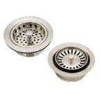 Westbrass CO2165S-07 combo упаковка 3-1/2 дюймовый post стиль большой кухня раковина твёрдые бытовые отходы отделка вода фланец корзина стрейнер имеется атлас никель 