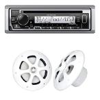 Kenwood KMR-D382BT машина & морской стерео | 1x KFC-1613MRW/W 6.5 дюймовый 2 way такой же ось водонепроницаемый морской Motor Sport лодка динамик пара 4 ом 100pi-k
