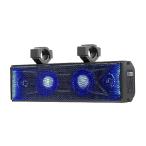 purevox UTV Sound Bar 16 Inch 4-Speaker ATV SoundBar UTV Sound System SXS Speakers Waterproof Bluetooth Connectivity with Multicolor LED Lighting for