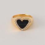 PREEK(プリーク) DIAMOND HEART STONE RING GOLD ダイヤモンドハートストーンリング ゴールド 18826990934