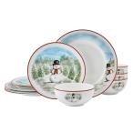 ショッピングsnowman ミカサ スノーマン エンチャントメント ボーンチャイナ ディナーウェア 12 ピースセット Mikasa Snowman Enchantme お取り寄せ