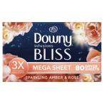 ダウニーインフュージョン メガ ドライヤーシート BLISS アンバー&ローズ 80枚入り Downy Infusions Mega Dry お取り寄せ