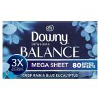 ダウニーインフュージョン メガ ドライヤーシート バランス クリスプレイン＆ブルーユーカリ 80枚入り Downy Infusions Me お取り寄せ