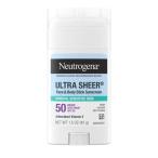 ニュートロジーナ ウルトラシアー 亜鉛ミネラル日焼け止めスティック SPF50 42g Neutrogena Ultra Sheer SPF 50 Zinc  お取り寄せ
