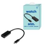  ваш заказ on USB-C to HDMI конверсионный адаптор примерно 15cm черный onn 6inch USB-C to HDMI Adapter, Black