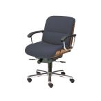 内田洋行 高級チェア EX-600 背ウォールナット色タイプ ローバック 布張り