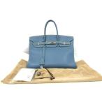 HERMES Birkin 35togo голубой Gene печать *H