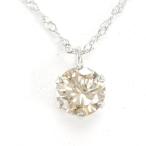 ネックレス PT900 プラチナ PT850 ブラウンダイヤ 0.50 総重量約1.1g 約42cm