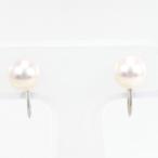  серьги K14 14 золотой WG белое золото жемчуг полная масса примерно 1.5g