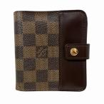 ショッピングダミエ ルイヴィトン Louis Vuitton ダミエ コンパクトジップ N61668 2つ折り財布 ユニセックス 中古