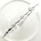 ブレスレット K18 18金 WG ホワイトゴールド ダイヤ 0.12 総重量約4.0g 約17.5cm