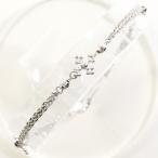 ブレスレット K18 18金 WG ホワイトゴールド 総重量約2.1g 約18cm