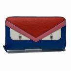 フェンディ FENDI モンスター バグズアイ マルチカラー ビジュー 長財布 ユニセックス 中古