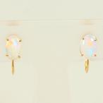  серьги K18 18 золотой YG желтое золото опал полная масса примерно 1.2g