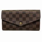 ルイヴィトン Louis Vuitton ダミエ ポルトフォイユ サラ ローズ バレリーヌ N60114 長財布 レディース 中古