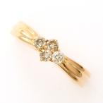 リング K18 18金 PG ピンクゴールド 指輪 8号 ブラウンダイヤ 0.20 総重量約1.3g