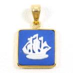 ペンダントトップ ウェッジウッド K18YG カルセドニー 総重量約1.5g