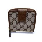 グッチ GUCCI GGキャンバス 346056 2つ折り財布 レディース 中古