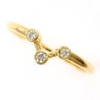 リング K18 18金 YG イエローゴールド 指輪 13号 ダイヤ 0.08 総重量約1.5g