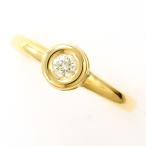 リング K18 18金 YG イエローゴールド 指輪 10.5号 ダイヤ 0.10 総重量約1.6g