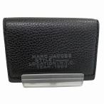 マーク・ジェイコブス ブラック レザー 財布 3つ折り財布 レディース 中古